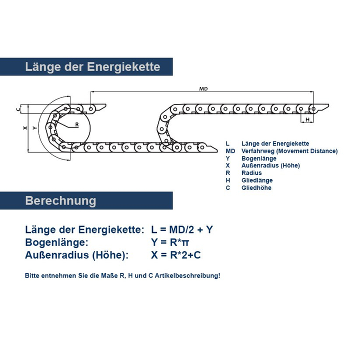 Energy chain CK 15 width 15mm, single links